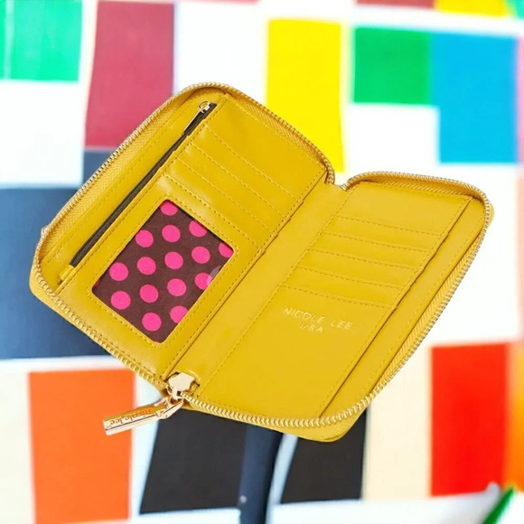 🆕️ Nicole Lee USA Phone Zipper Double Wallet Shoulder Strap Wristlet Crossbody - Picture 13 of 17